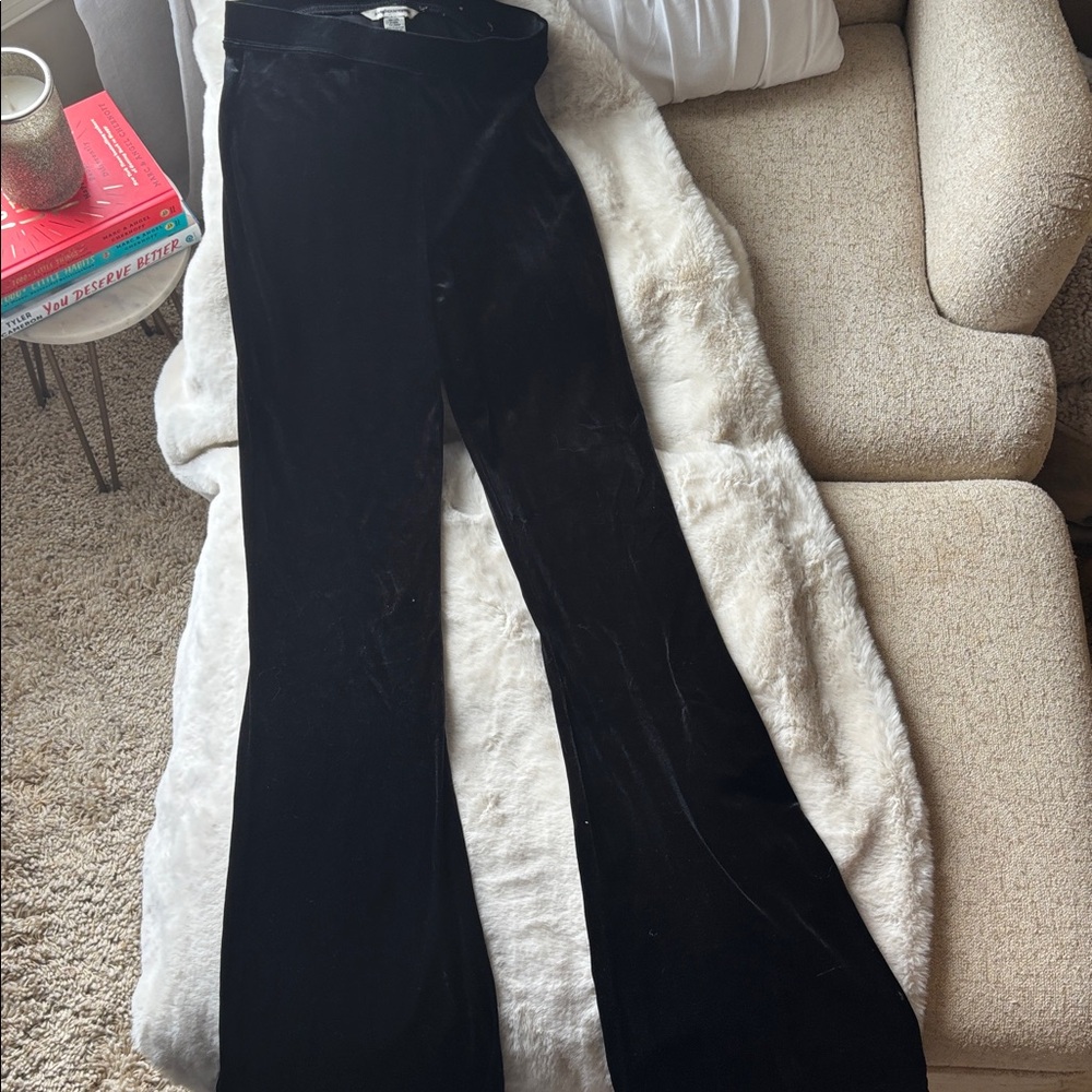 American Eagle Midnight Black Velvet Trousers
